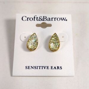 Croft & Barrow Women's Gold Tone & Jazzy Sparkling Colorful Stone Stud Earrings